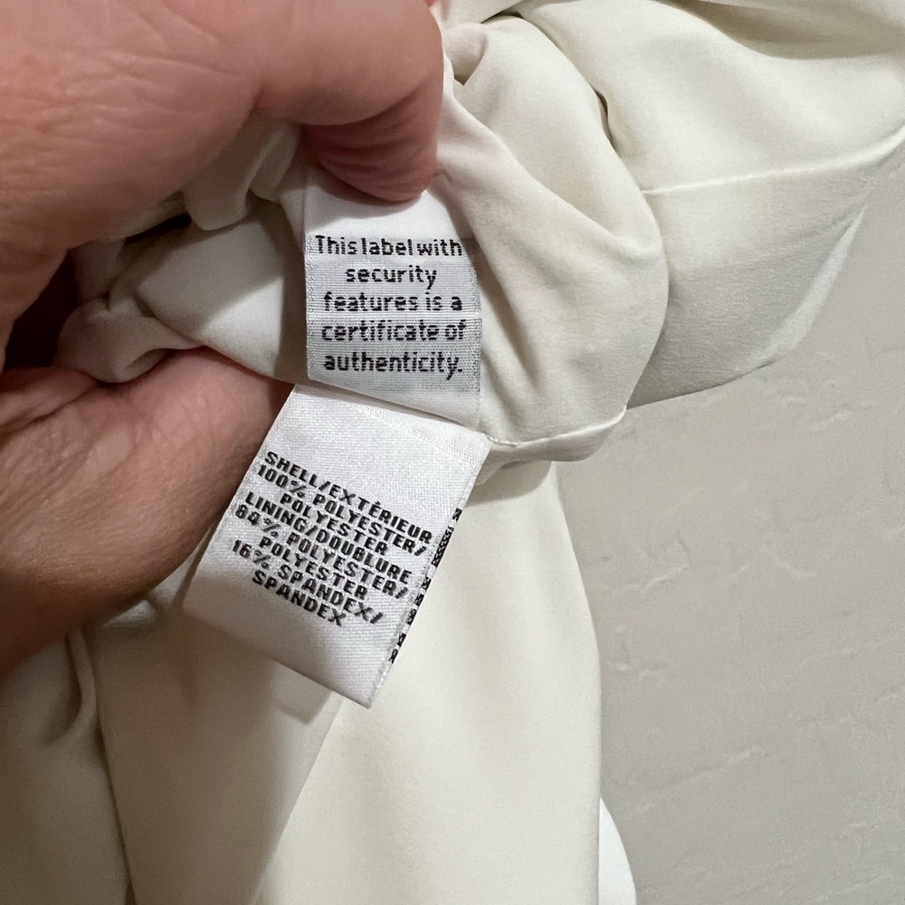 Diane Von Furstenberg Ivory Sleeveless Asymmetrical Dress *NWT*, Size 4 - Picture 7 of 7